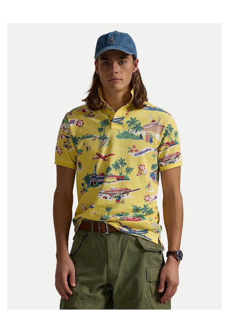 Tricou barbati galben - bumbac -