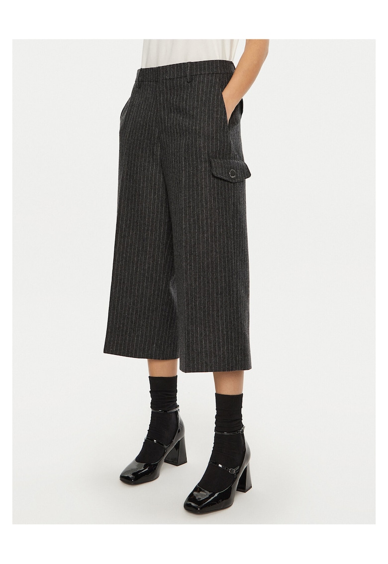 Pantaloni largi pentru dama - gri