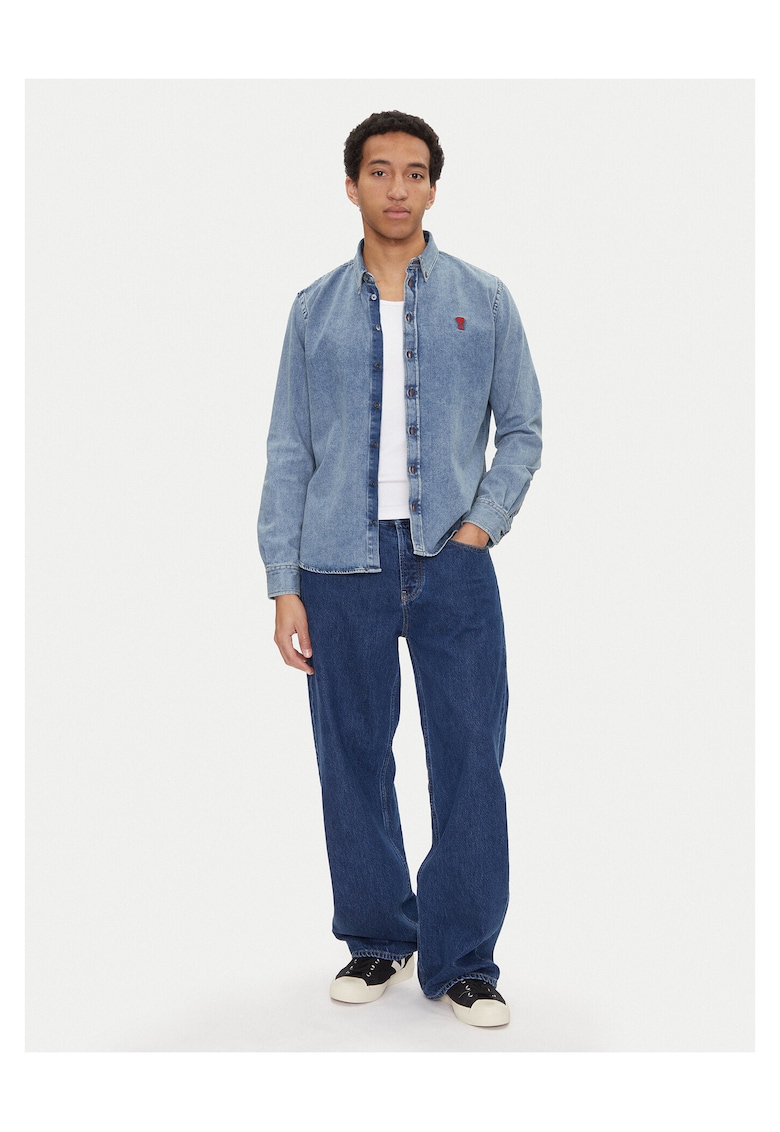 Camasa barbati - denim - albastru