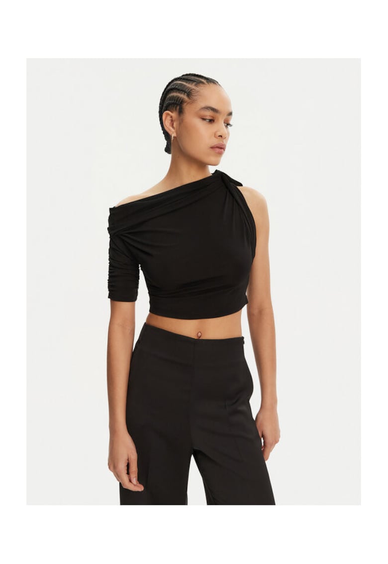 Tricou dama negru - 100% bumbac -