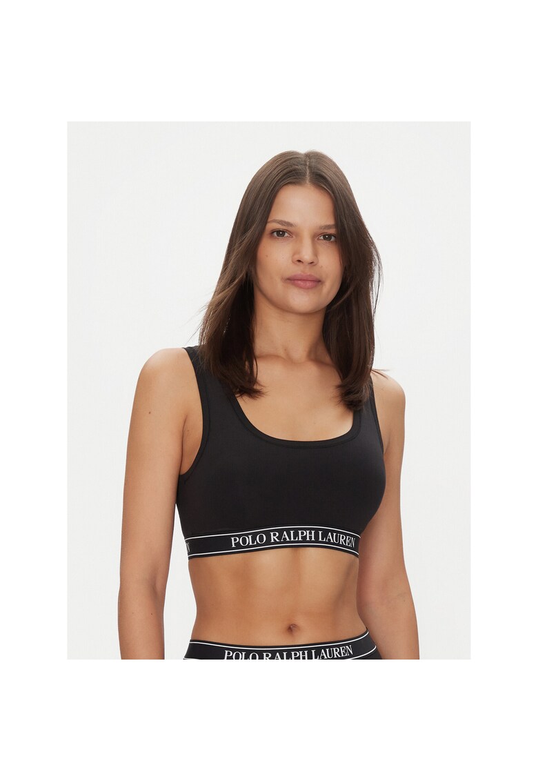 Bustiera sport dama negru - din material elastic