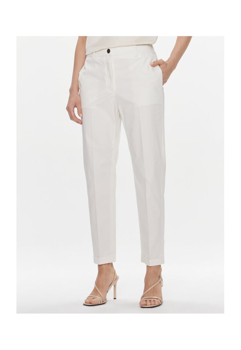 Pantaloni eleganti pentru dama bej - stofa