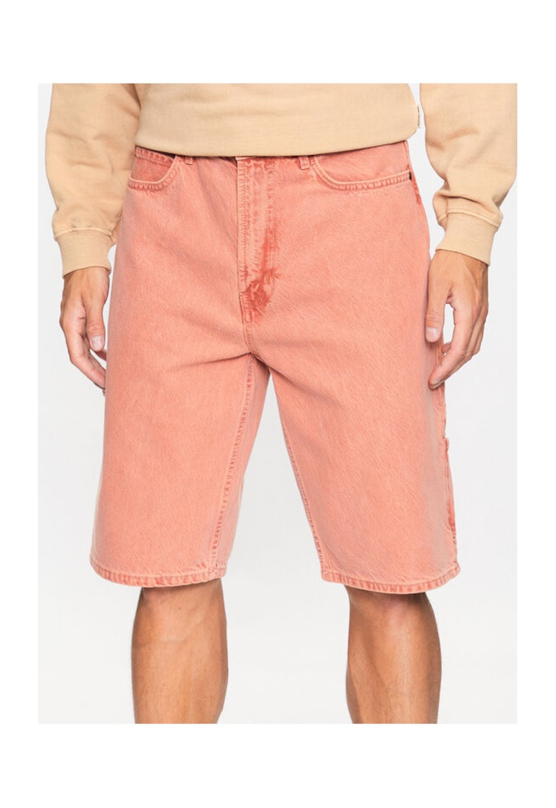 Pantaloni scurti barbati portocalii - denim -
