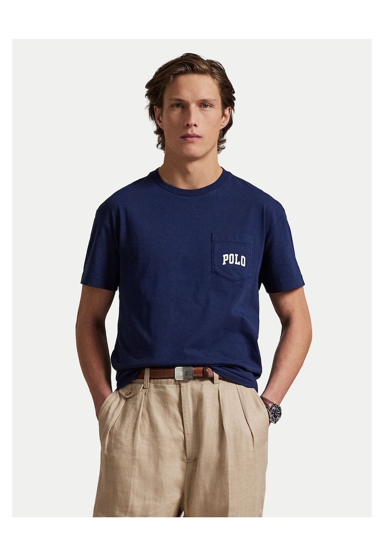 Tricou barbati - bleumarin - bumbac
