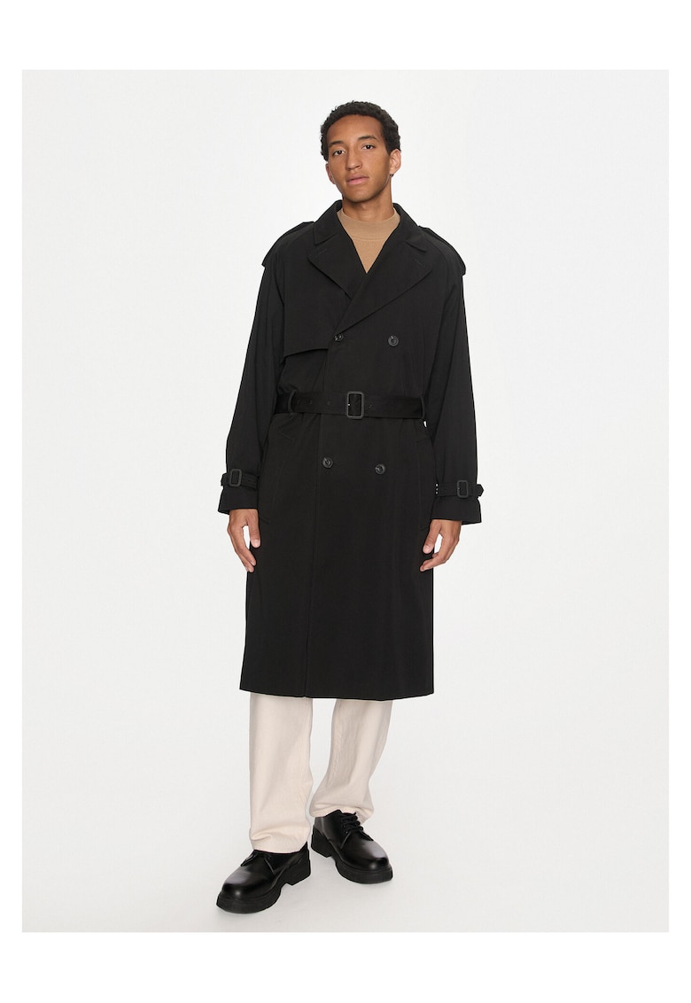 Trenci barbati negru - elegant -