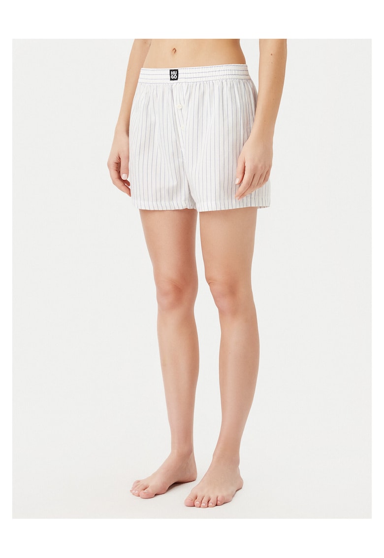 Pantaloni scurti de pijama dama alb