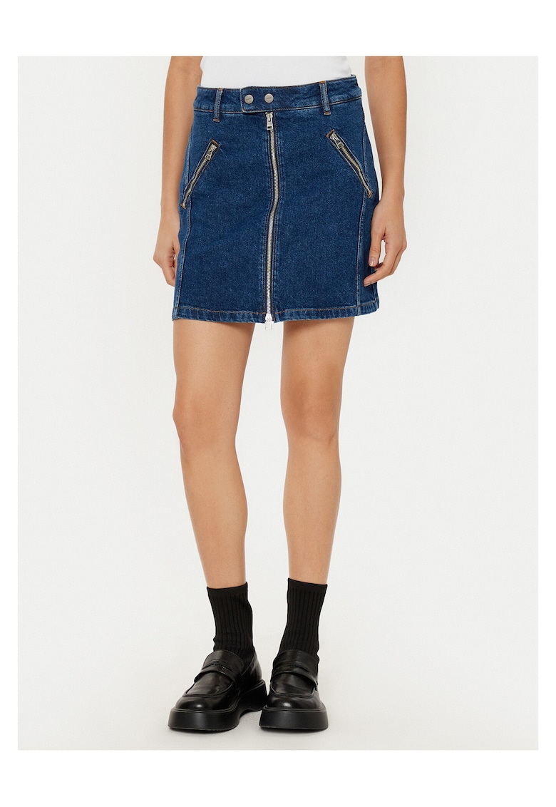 Fusta denim - albastru