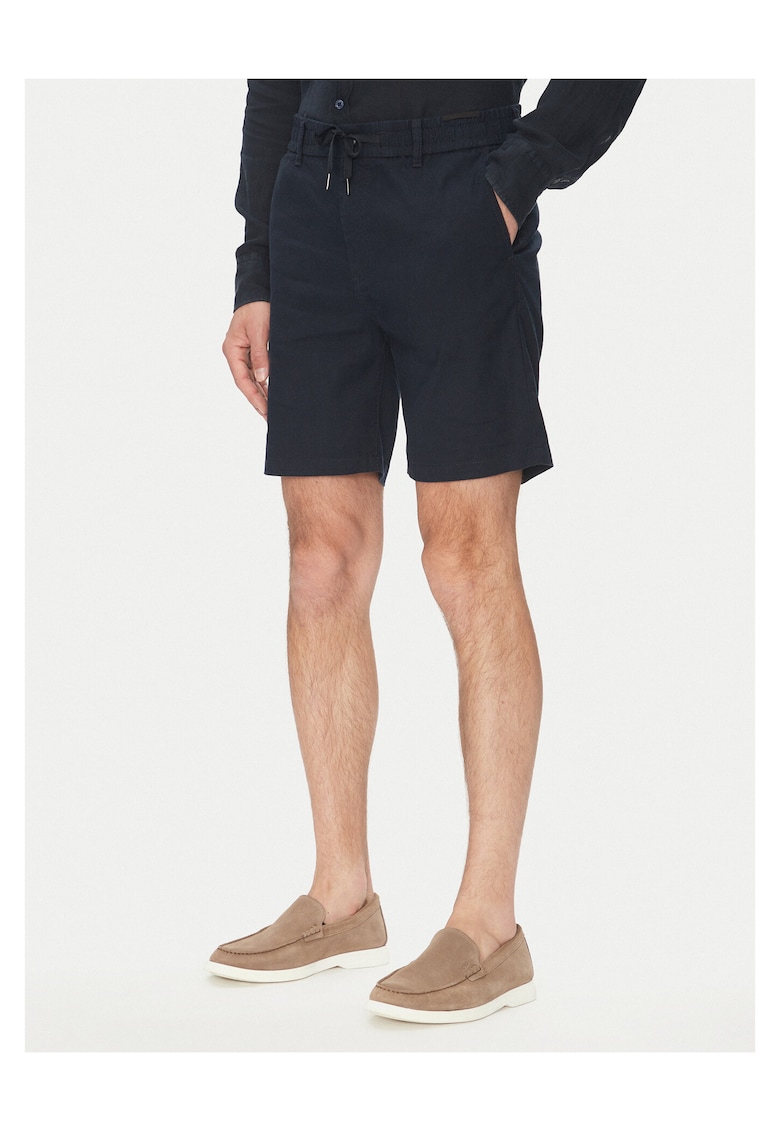 Pantaloni scurti bleumarin - tesatura