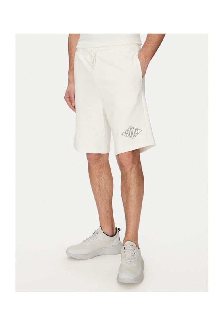 Pantaloni scurti sport barbati ecru - fabricat din material respirabil