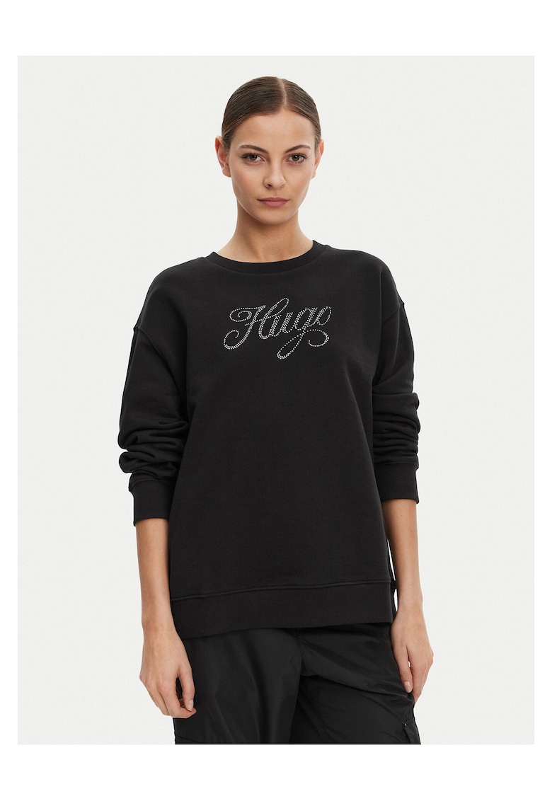 Hanorac dama negru - textil