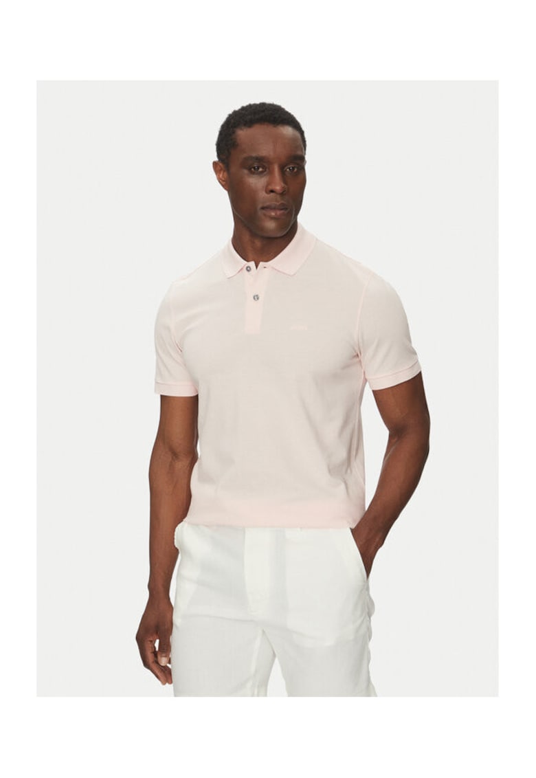 Tricou polo barbati roz - bumbac
