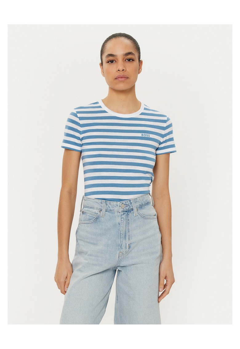 Tricou - Dungi - Albastru/Alb
