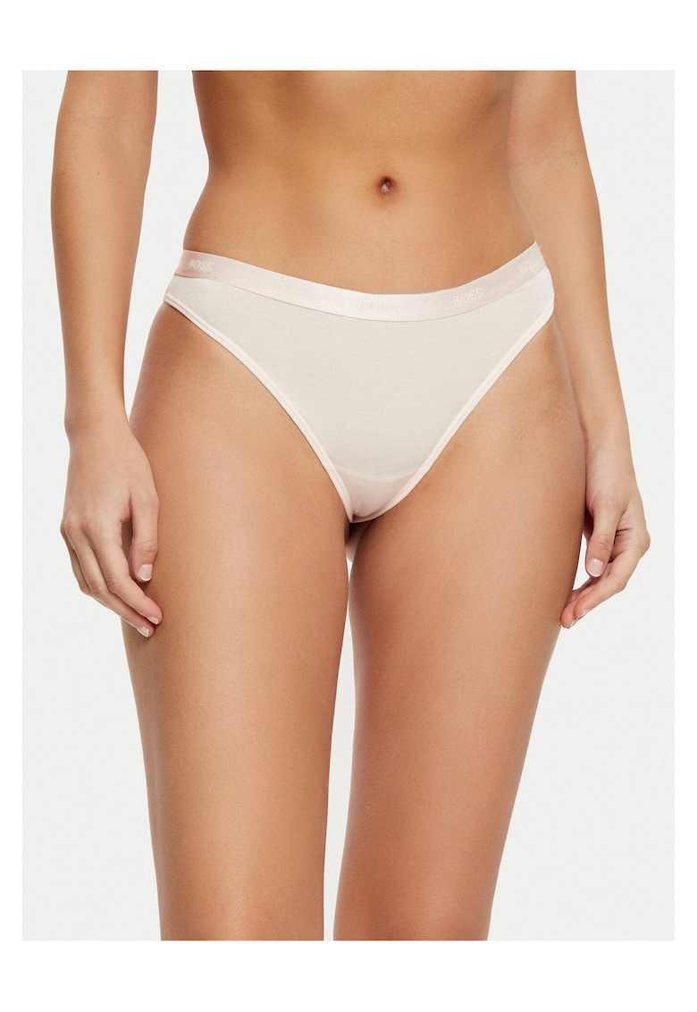 Chiloti tanga negru - Roz