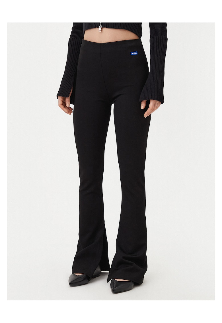 Pantaloni dama evazati - negru