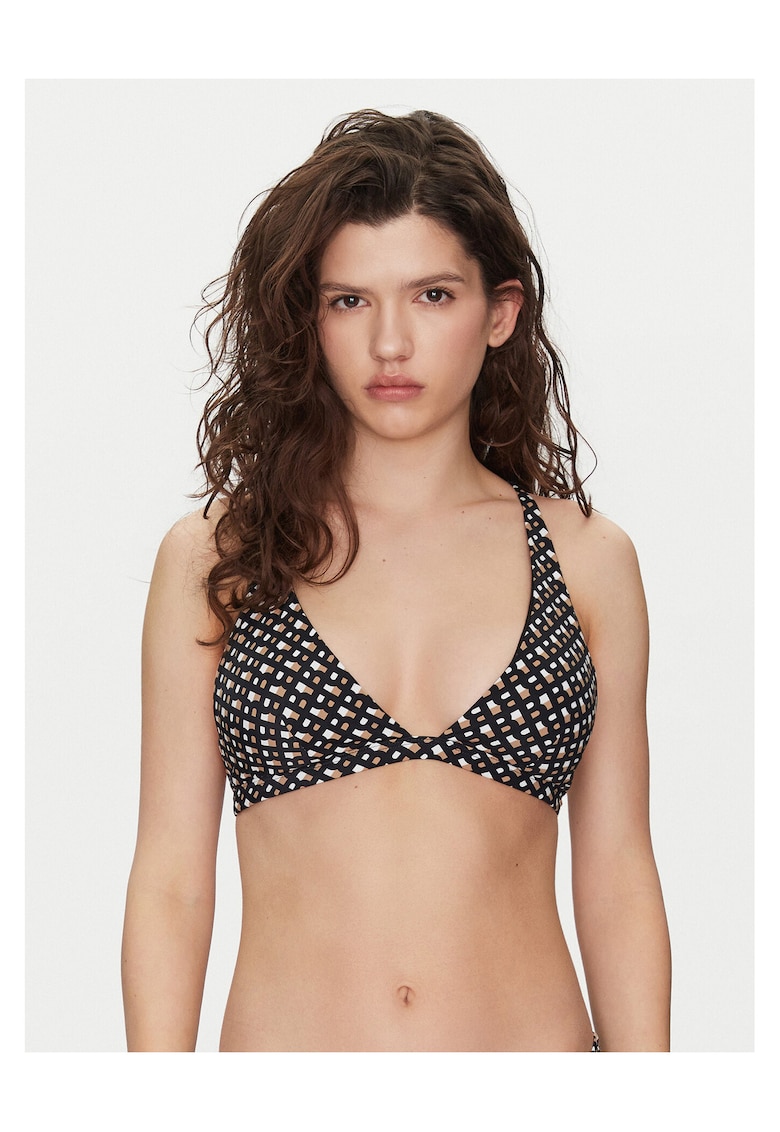 Sutien de baie dama - negru cu model