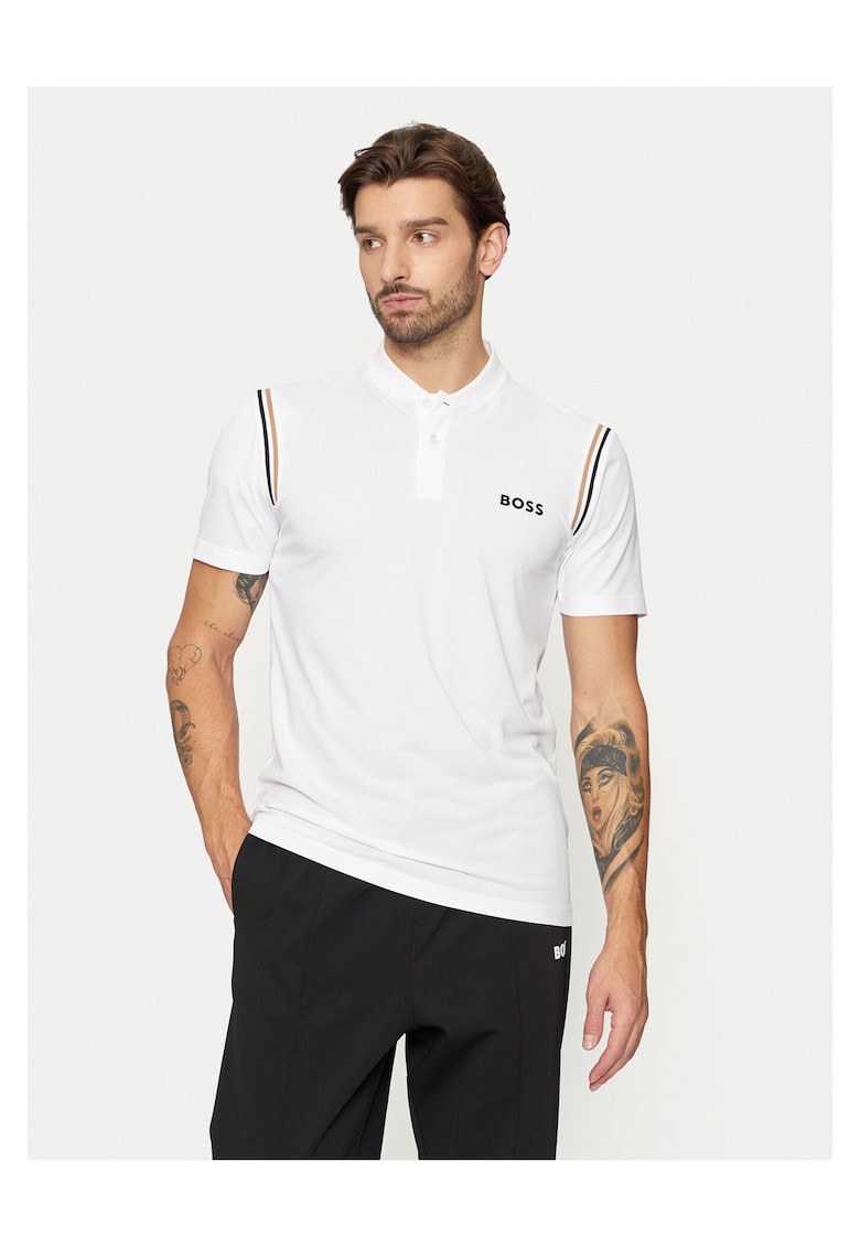 Tricou barbat alb - bumbac -
