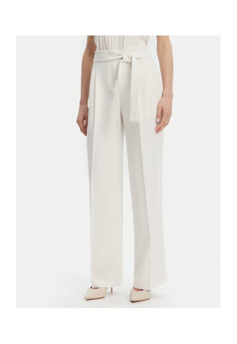 Pantaloni de stofa de dama ecru