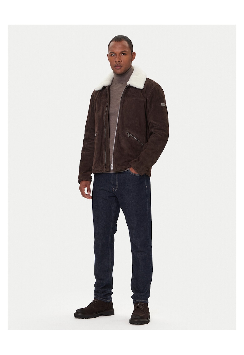 JOOP Jeans Geaca de piele barbati Joop Jeans - maro