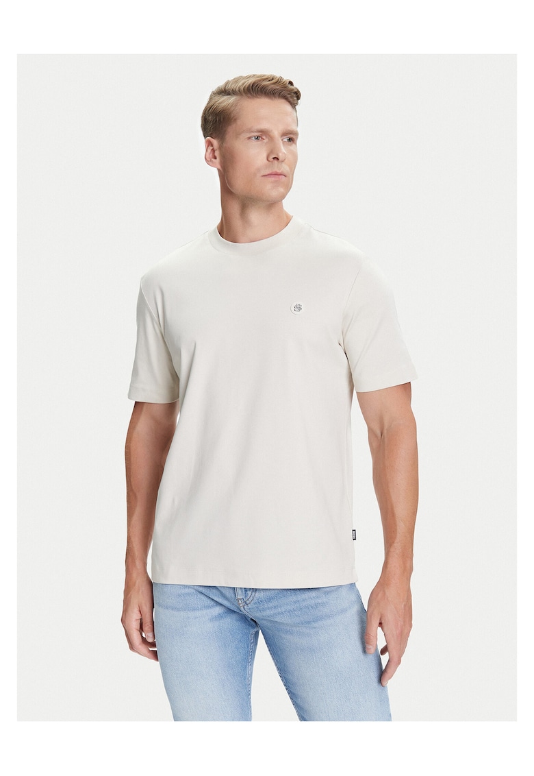 Tricou barbat bumbac - crem