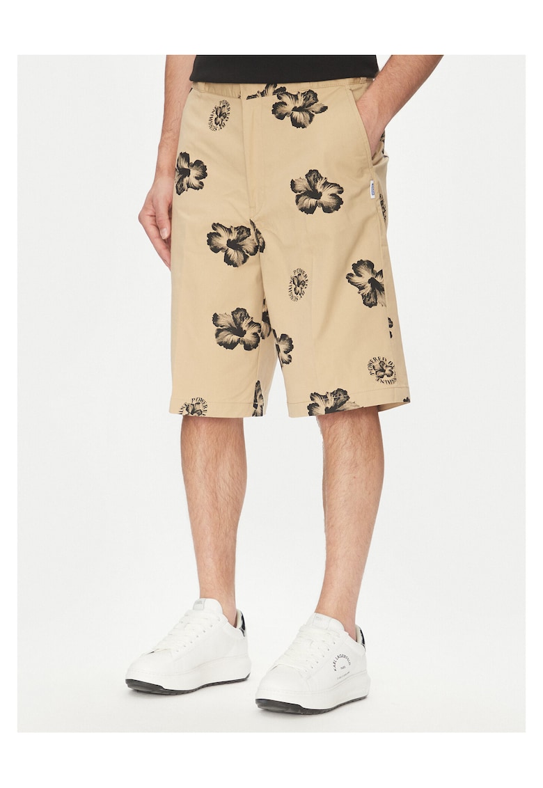Pantaloni scurti bej - material usor -