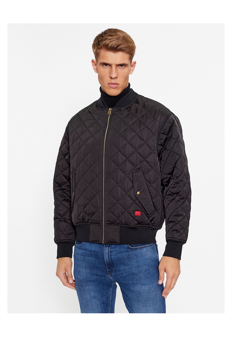 Geaca bomber barbati neagra