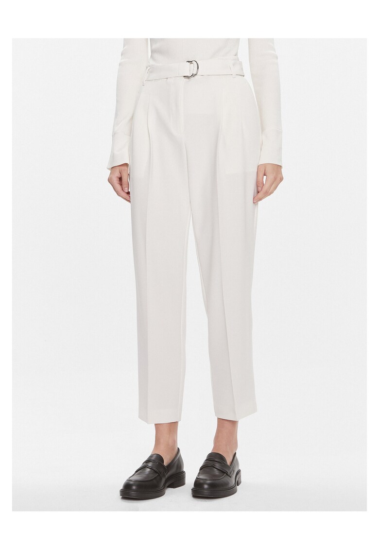 Pantaloni pentru dama ecru - stofa