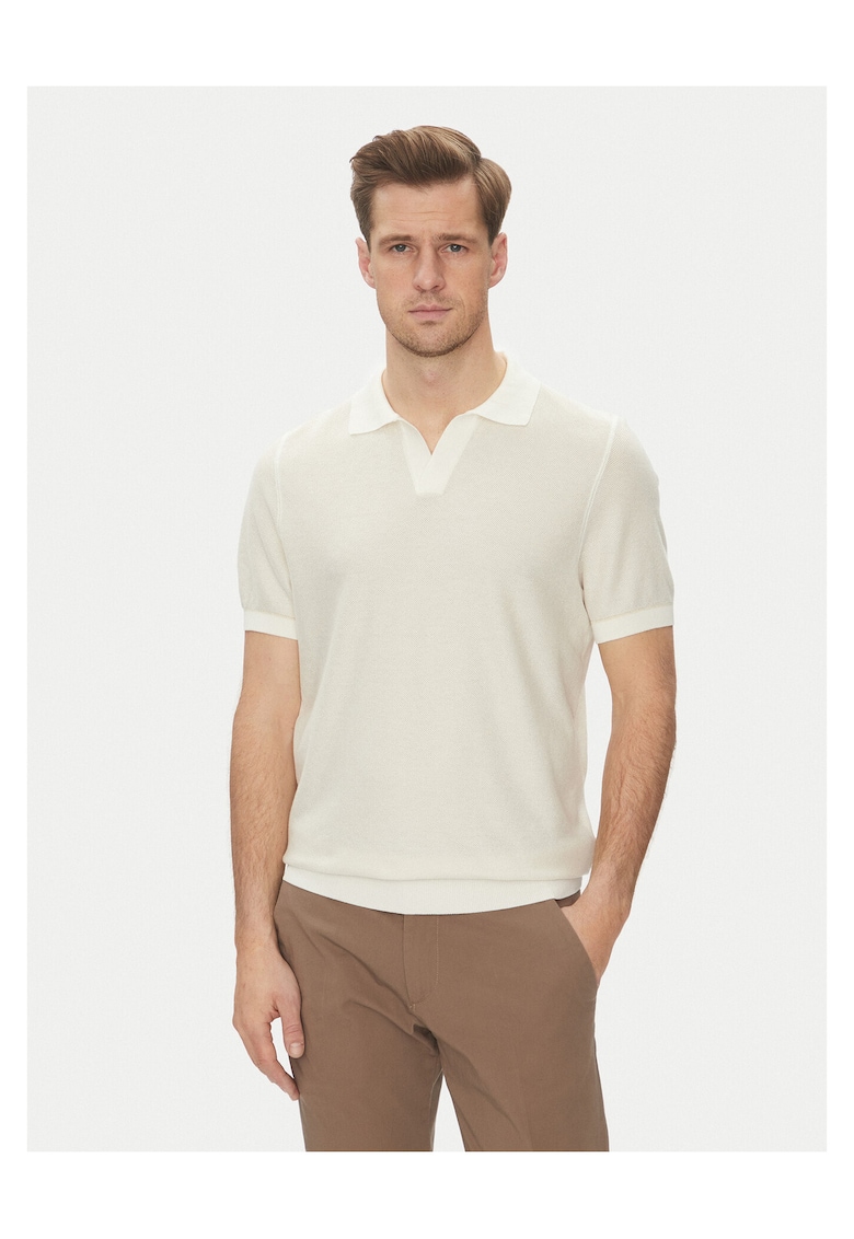 Tricou polo barbati bumbac - bej -