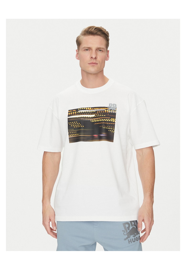 Tricou barbati alb - bumbac - imprimeu