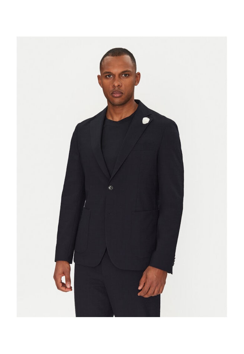 Sacou barbat slim-fit - bleumarin
