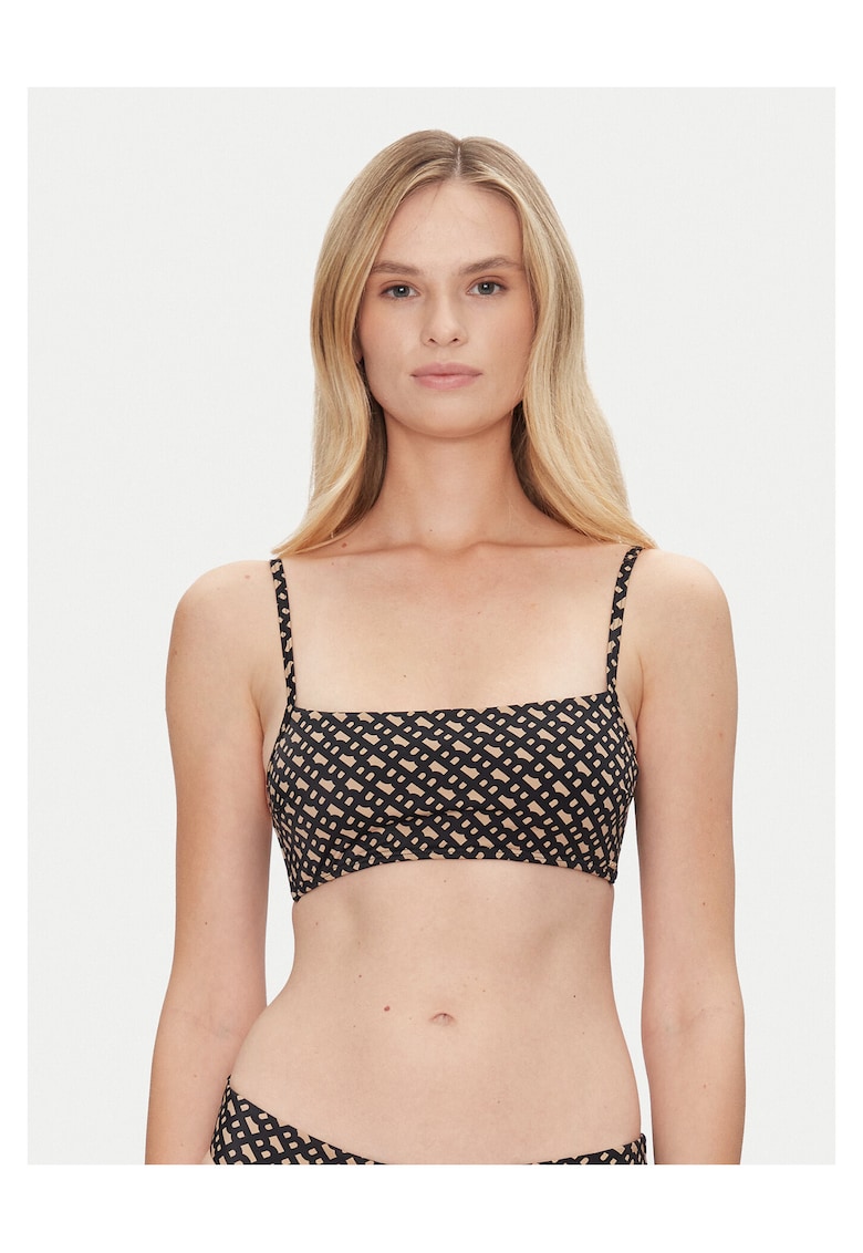 Sutien de bikini dama - sintetic - multicolor - Negru/Maro