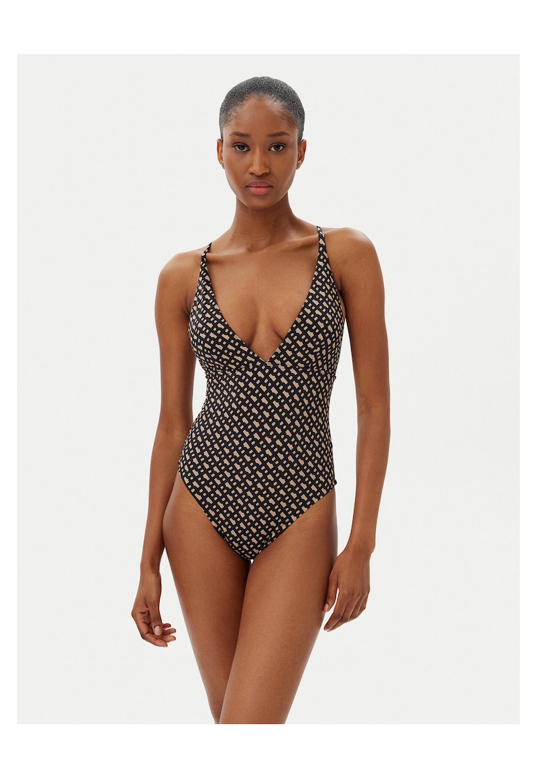 Costum de baie dama negru/maro