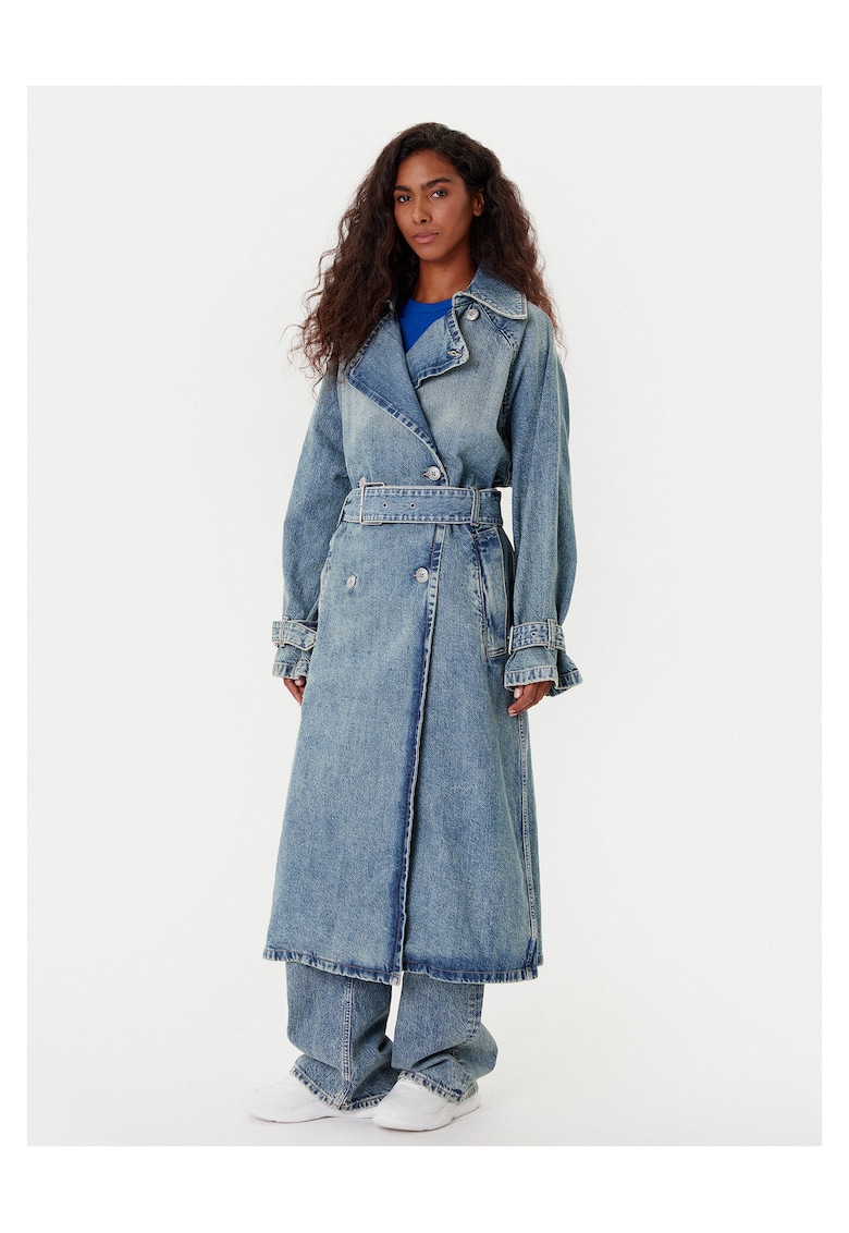 Trench dama albastru