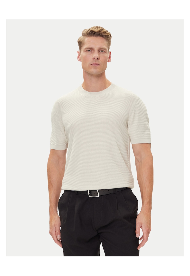 Tricou barbati ecru - din bumbac 100%