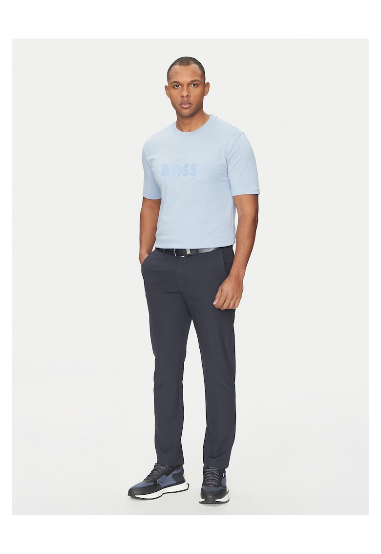 Boss Tricou barbat albastru - din bumbac