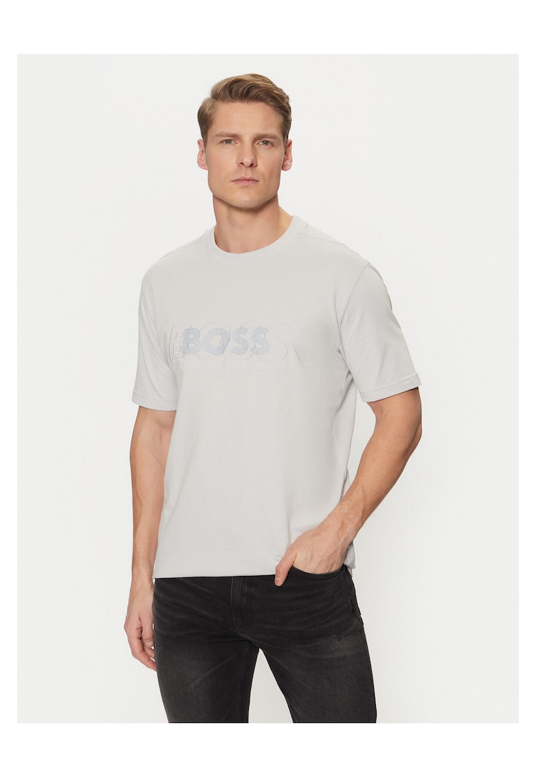 Tricou barbat gri - bumbac