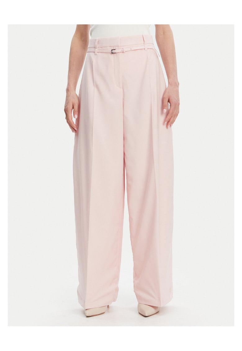 Pantaloni largi pentru dama roz