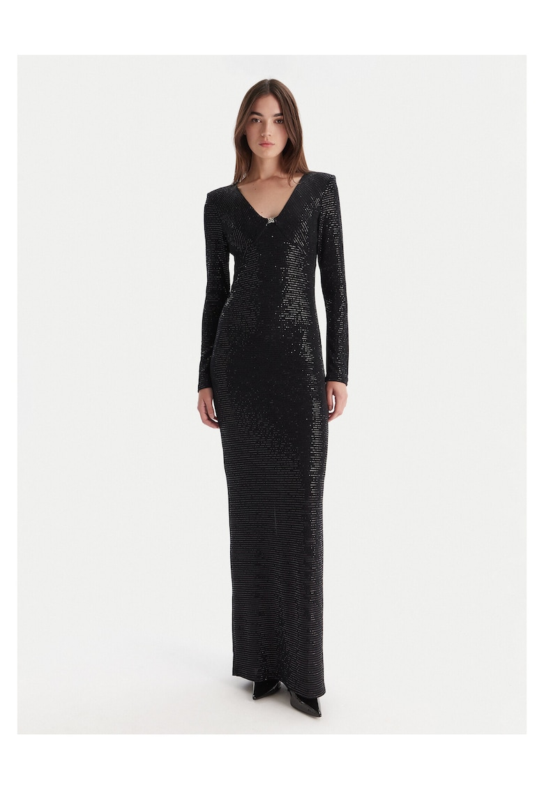 Rochie de seara - neagra - fabricata din material de calitate