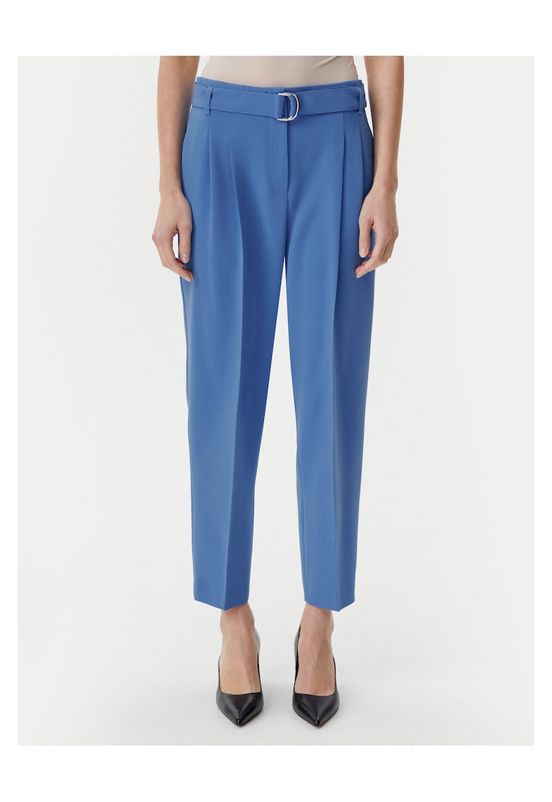 Pantaloni eleganti pentru dama albastru - stofa -