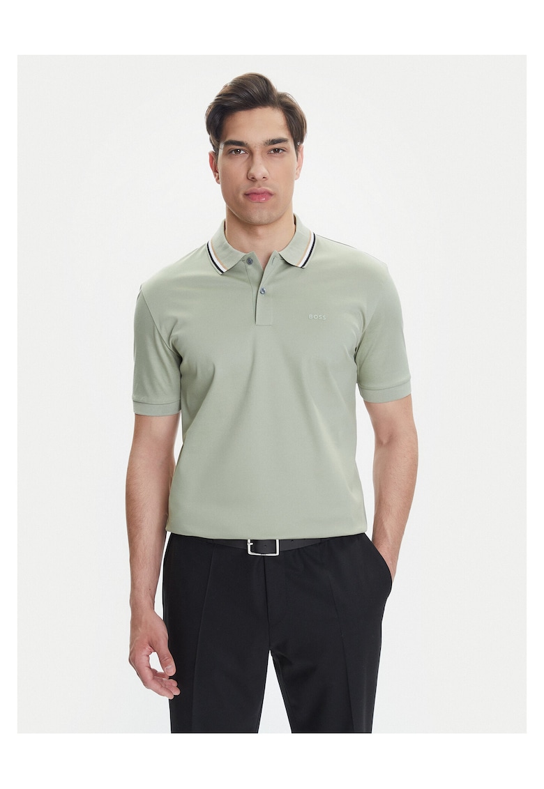 Tricou barbati verde deschis - bumbac