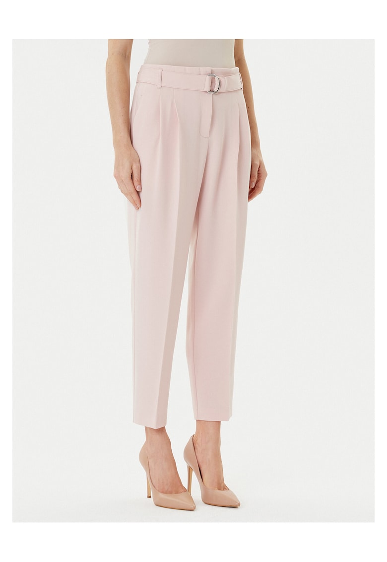 Pantaloni eleganti pentru dama - roz - stofa