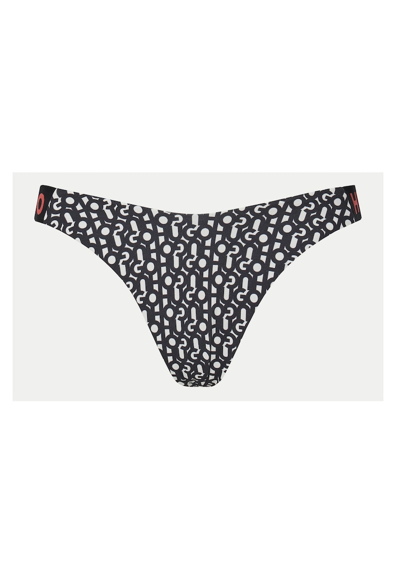 Slip de baie dama - negru/alb -