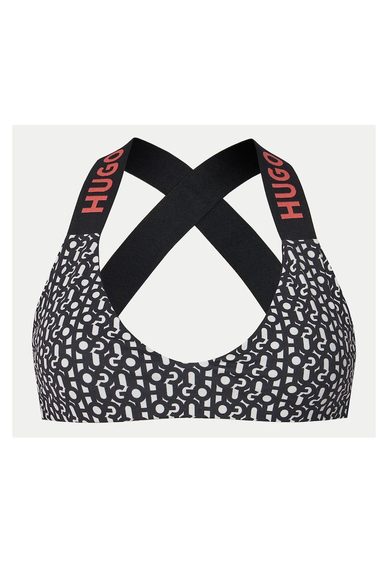 Top de baie dama - negru/alb
