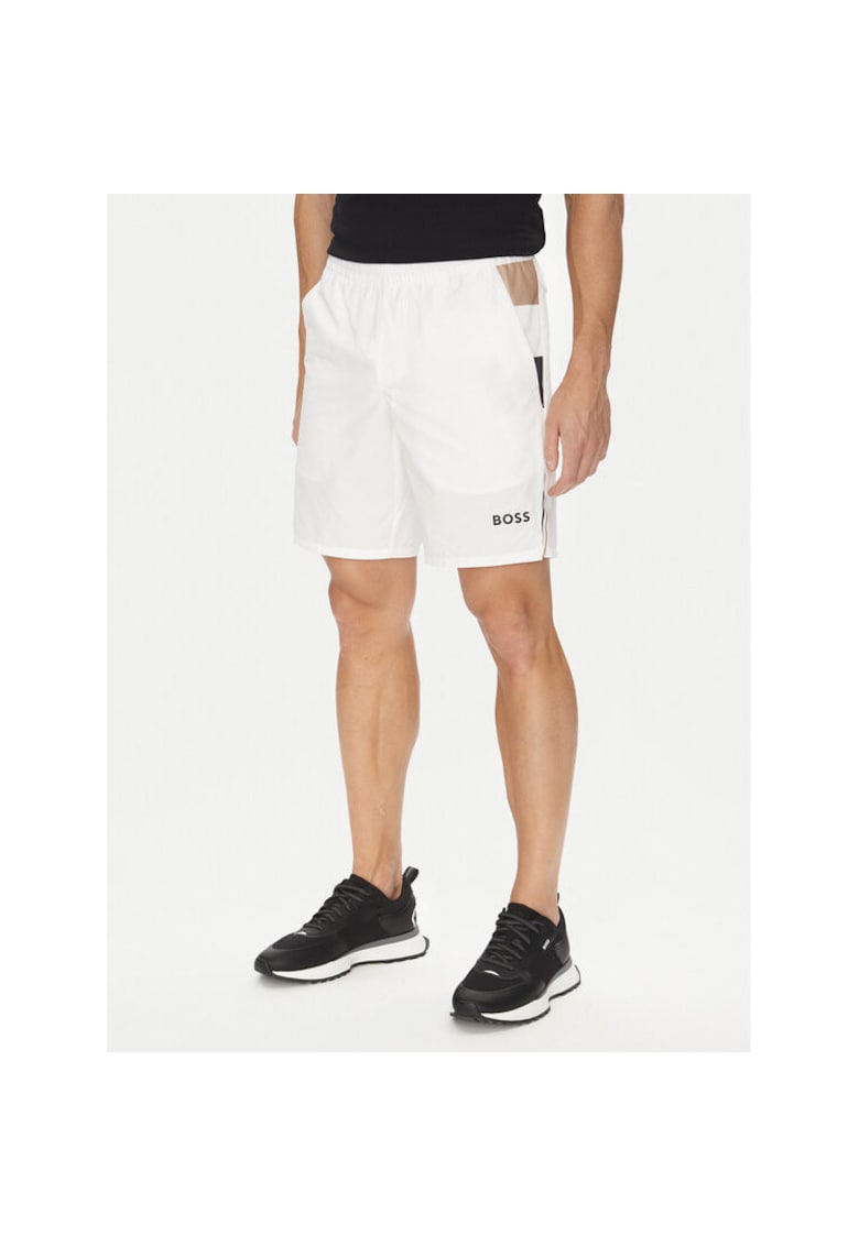 Pantaloni sport barbati alb - 2 buzunare - material respirabil