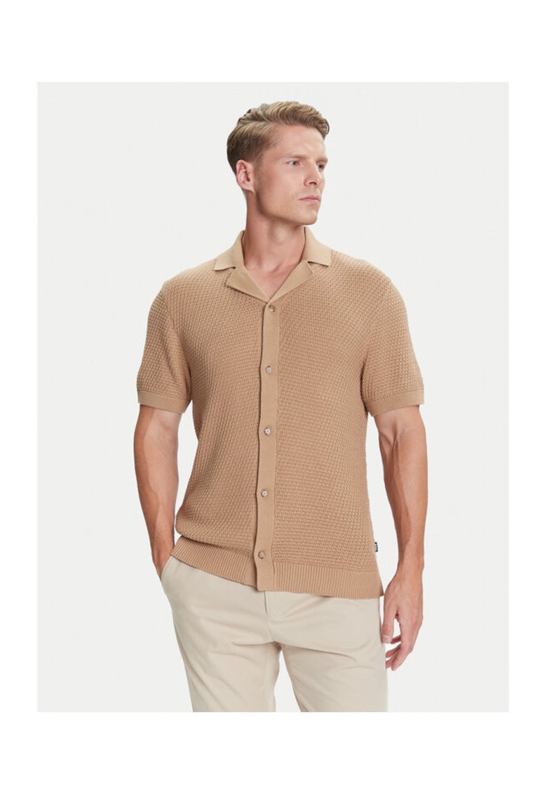 Cardigan barbatesc bej