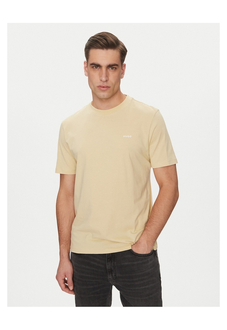 Tricou barbati bej - bumbac -