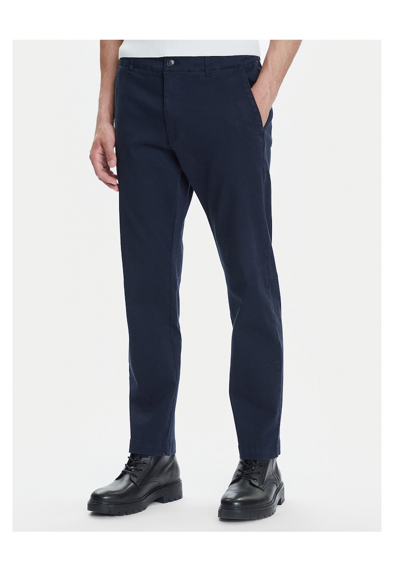 Pantaloni chino barbati culoare bleumarin