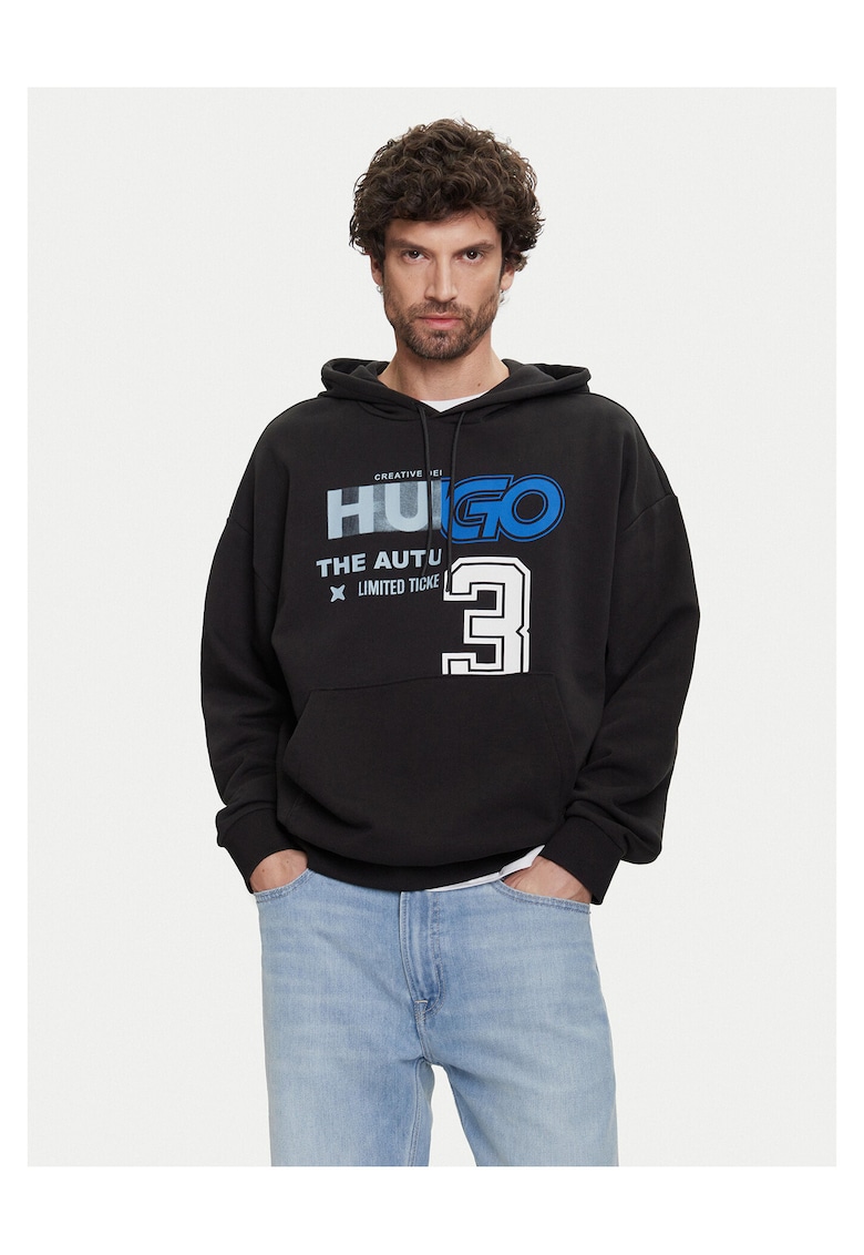 Hanorac barbati negru - cu imprimeu -