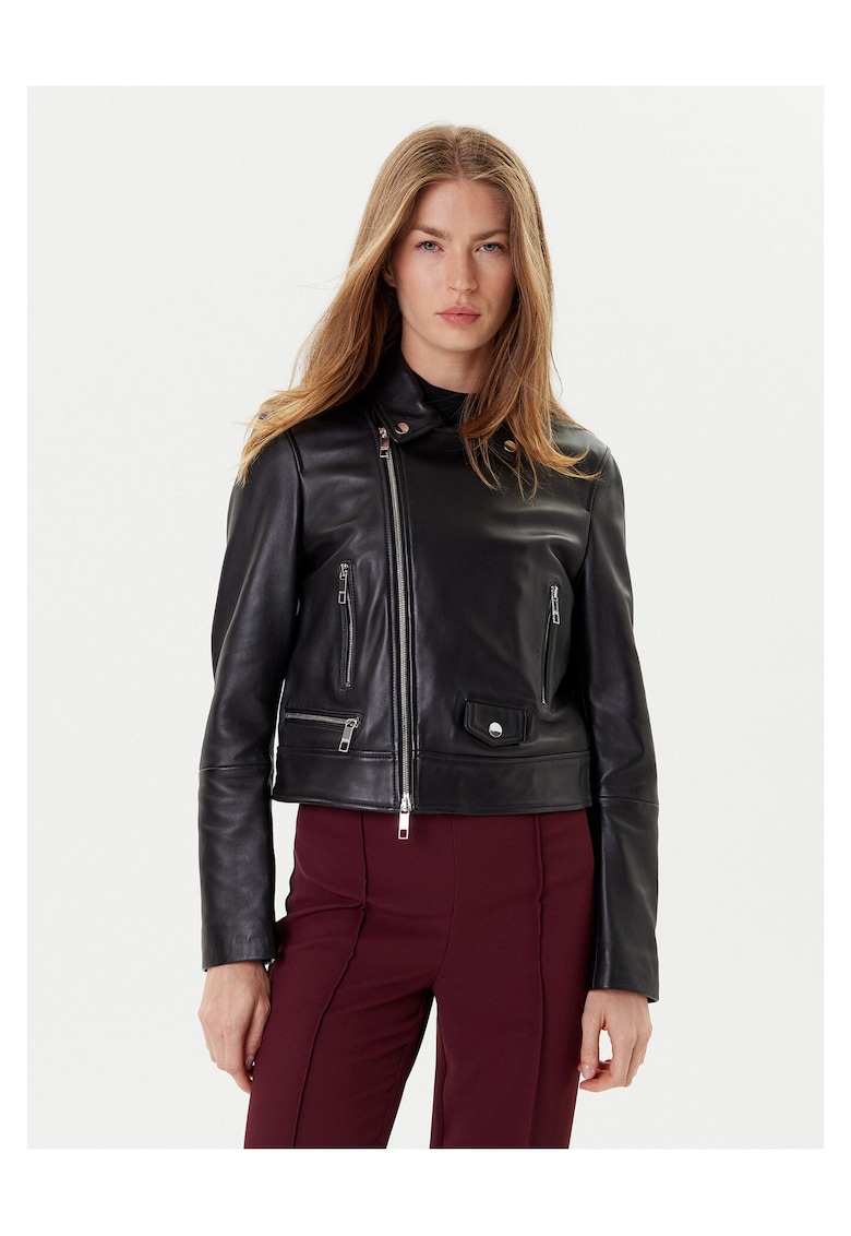 Jacheta de piele dama negru -