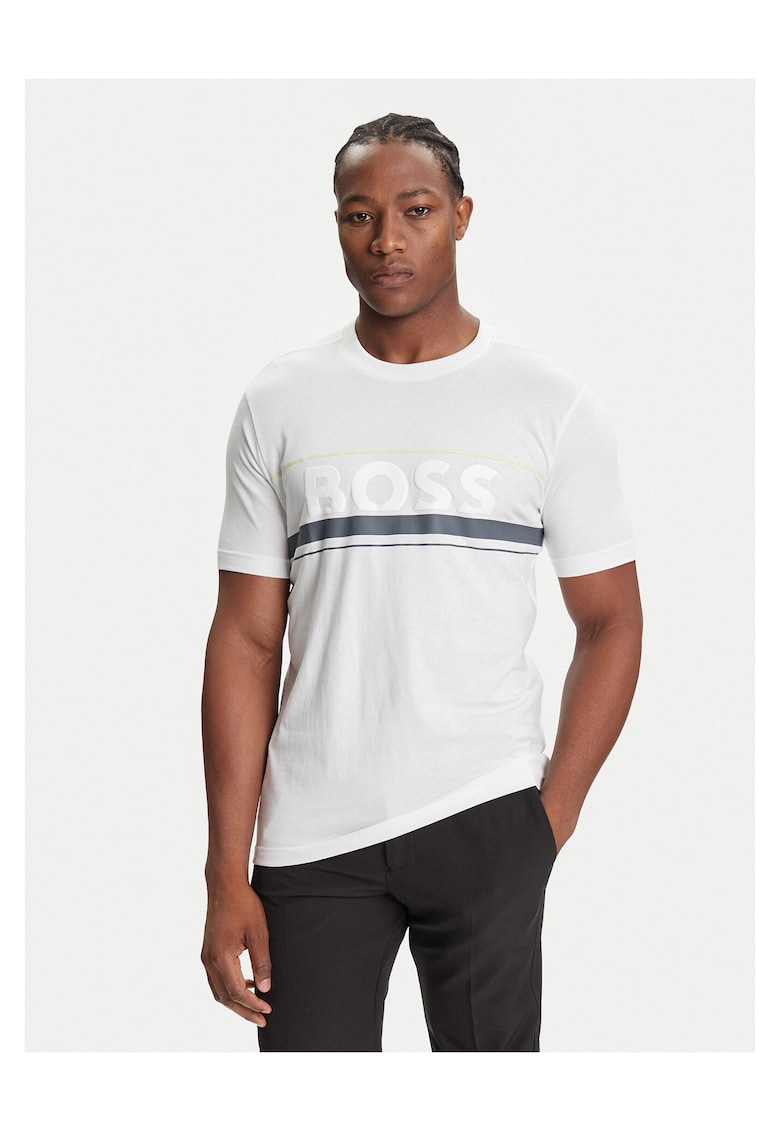 Tricou barbat alb - bumbac