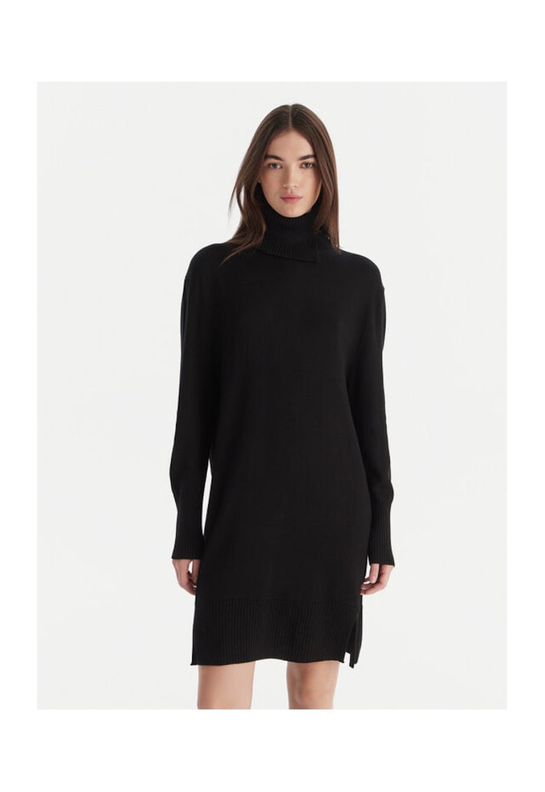 Rochie tricotata de dama negru - dedwqf - Negru